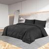 VidaXL Black Duvet Cover Set 220x240 Cm Lightweight Microfiber135971