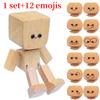 1/2Set Funny Shaking Legs Wooden Man Charming Little Wooden Figure Desktop Decor Ornaments Cute Car Dashboard Decor