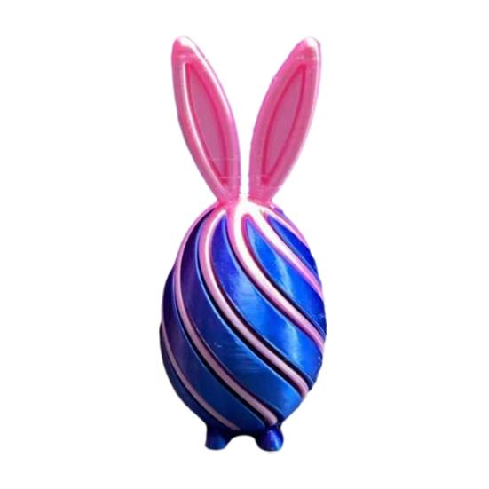 3D-печатное спиральное пасхальное яйцо Уникальная сенсорная игрушка-антистресс с ушками кролика для взрослых Снятие стресса Наполнители для пасхальной корзины Товары для вечеринок