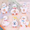Cute Cartoon Animal Plush Duck Embroidery Patch - Self-Adhesive Label for Clothing Accessories