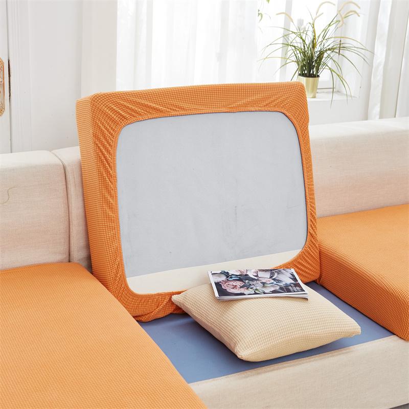 Жаккардовый чехол для подушки на сиденье дивана, чехол на стул, эластичный моющийся съемный чехол для сиденья, флисовая защита для дивана