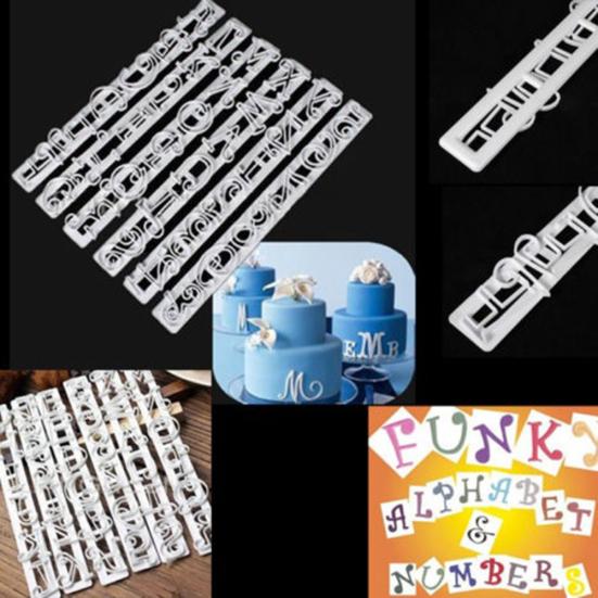 6шт помадка украшения резак торт номер письмо инструмент плесень Sugarcraft