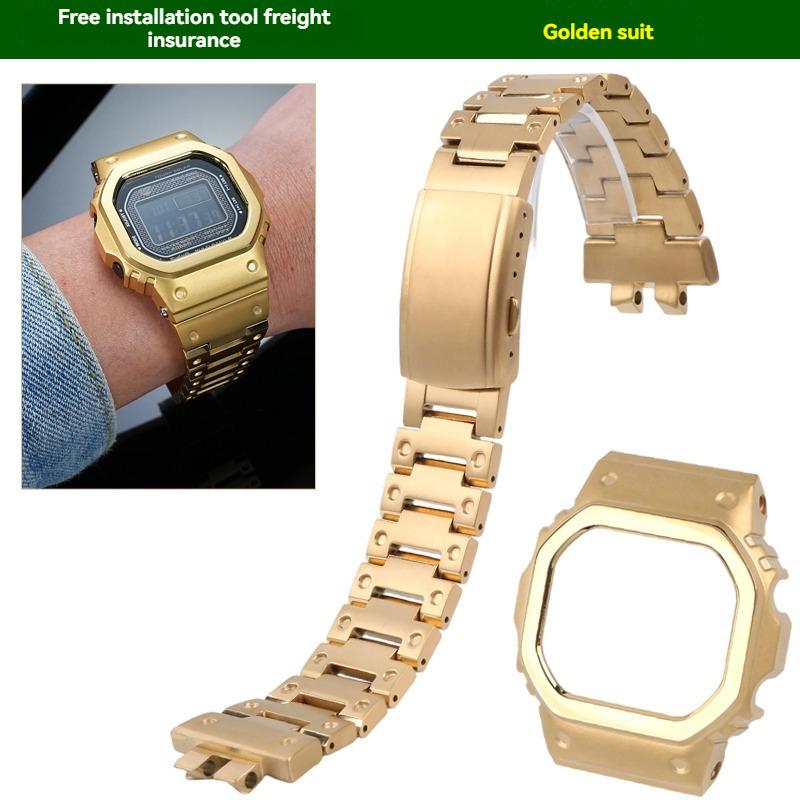 Для G-SHOCK Casio Маленький Серебристый Блок 3459 GMW-B5000 Модифицированный Легкий Корпус Браслета из Титанового Сплава Высококачественные Аксессуары