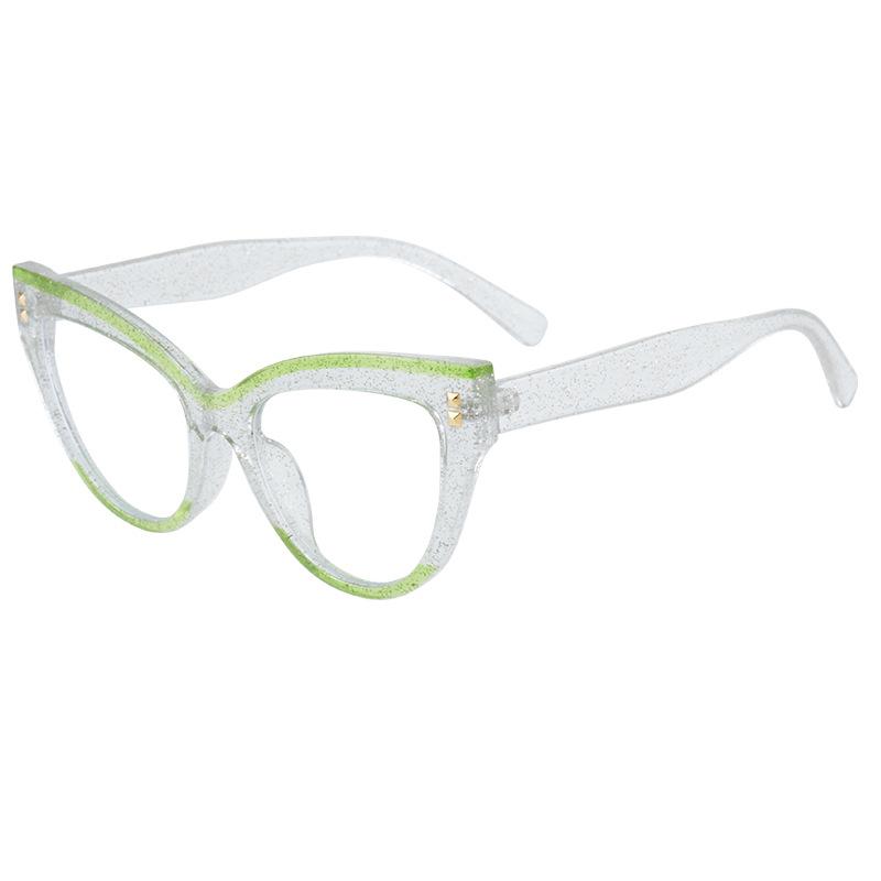 Оправа очков «кошачий глаз» Модные линзы с защитой от синего света Женские ультралегкие большие оправы INS Trend Eyewear Модные украшения