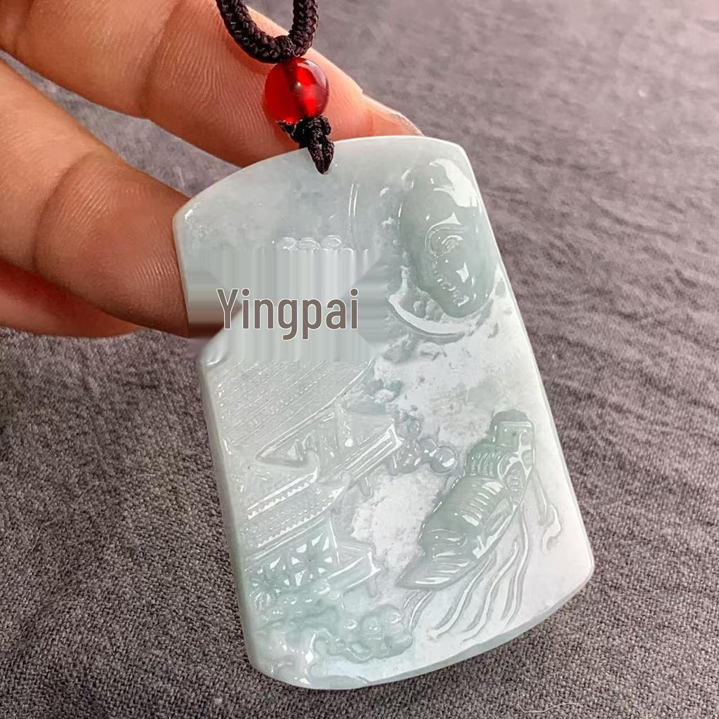 Burma A-Grade Natural Jade Leaf Pi Xiu Pendant