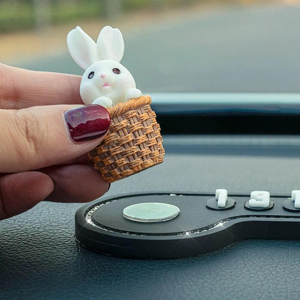 Номер телефона в автомобиле, временный знак остановки, многофункциональный мультяшный кролик, временная парковочная карта, украшение номерного знака