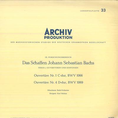 Виниловая пластинка MUNCHENER BACHORCHESTER KARL RICH  Бах Увертюра № 1 До мажор BWV 1 APM14273 ARCHIV PRODUKT 1963 Германия Классика Б/У