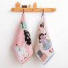 2-Pack Enlarged Cartoon Cotton Gauze Towel - 4-Layer, Soft, Lint-Free, with Hanging Loop for Babies, Kids, Kindergarten.