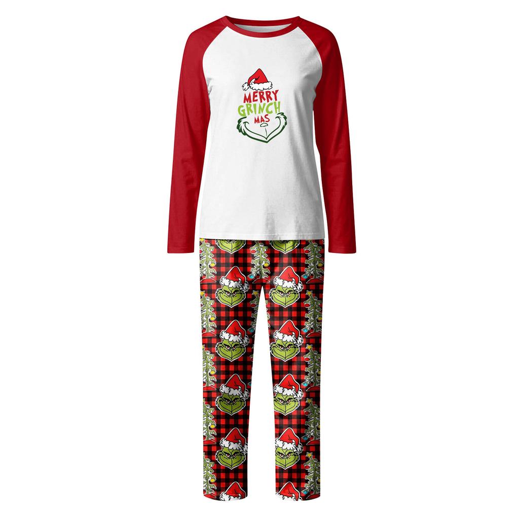 Christmas Day Prints Family Matching Long Sleeve Tops+Pants Set Family Matching Sets
