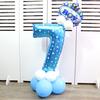 Элегантный 32-дюймовый фольгированный шар-цифра для украшения дня рождения, свадьбы и вечеринки синий/розовый