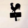 1pc Rustic Rooster Metal Key Hook for Outdoor and Indoor Use - Stylish Wall Decoration and Perfect Housewarming Gift