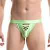 Men Solid Color Hollow Out Breathable Backless Double Strap Sexy Erotic Thongs