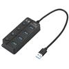 4-в-1 высокоскоростной USB 3.0 концентратор-конвертер с 4 портами расширения USB 3.0, независимыми выключателями питания, поддержка мыши, клавиатуры