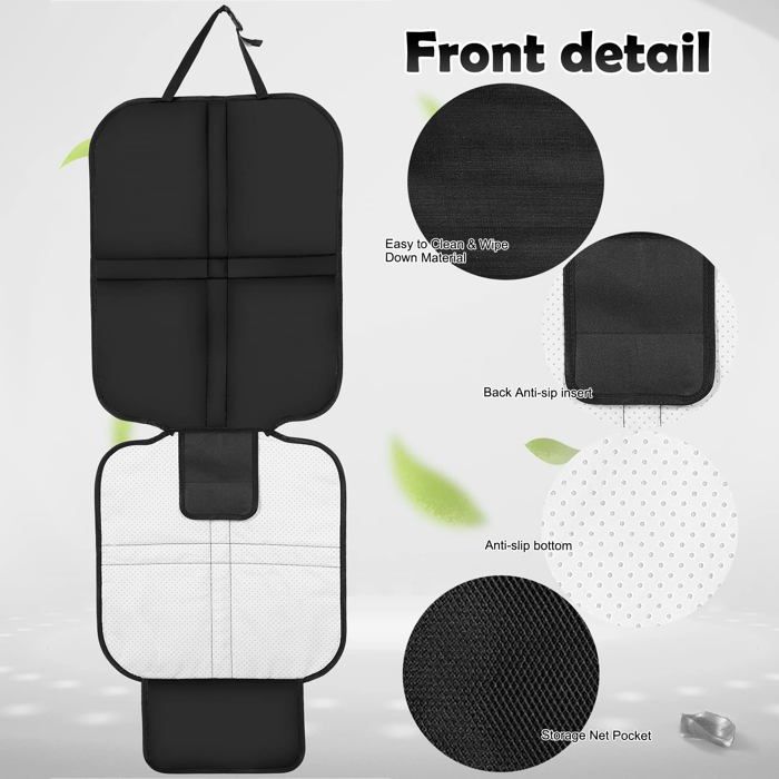 Protection Siège Auto - AiQInu - ISOFIX - Imperméable - Antidérapant - 2 Poches