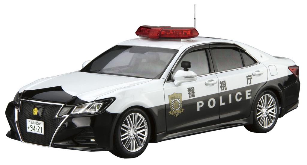 Aoshima Bunka Kyozai Серия моделей автомобилей 110 Toyota GRS214 Патрульная машина Crown Тип дорожного надзора Пластиковый модельный набор ООО. (АОСИМА) 1/24 Нет.