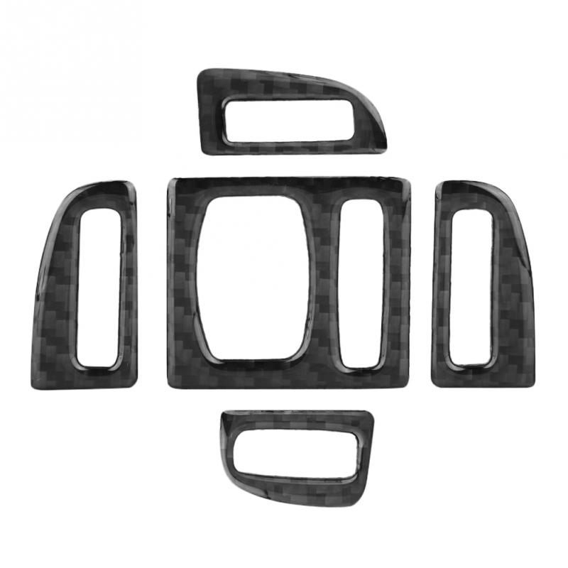 5 шт., углеродное волокно, салон автомобиля, кондиционер, вентиляционное отверстие, накладка, наклейки, аксессуары для BMW F10