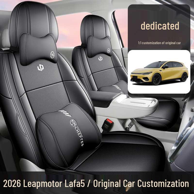 2025 Leap Lafa5 Universal Leather Seat Covers for 5-Seater Vehicles - All-Season, Full Coverage Cushions.