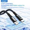 Кабель USB-C для быстрой зарядки мощностью 100 Вт — цифровой дисплей, нейлоновый плетеный кабель для iPhone 15 и других устройств на базе Android