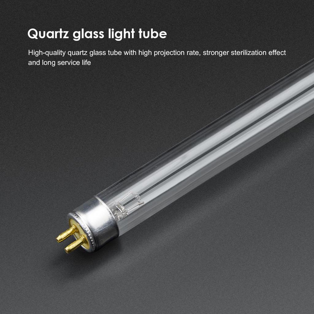 6W 8W LED T5 Tube Bulb UV Ultraviolet Lamp UVC Ozone Quartz Lamp Germicidal Light Sterilization Disinfection Deodor Kill Mites EU Plug