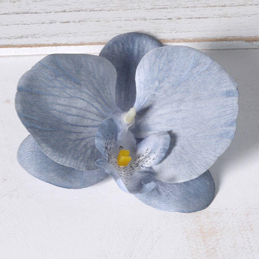 Искусственные цветы орхидеи-бабочки своими руками 11 см аксессуары для головных уборов 2024 г. Головка цветка фаленопсиса