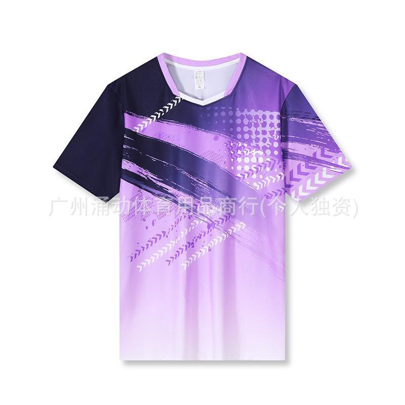 Quick-Dry Sports T-Shirt Badminton Running Gym Fitness Unisex Breathable Athletic Shirt