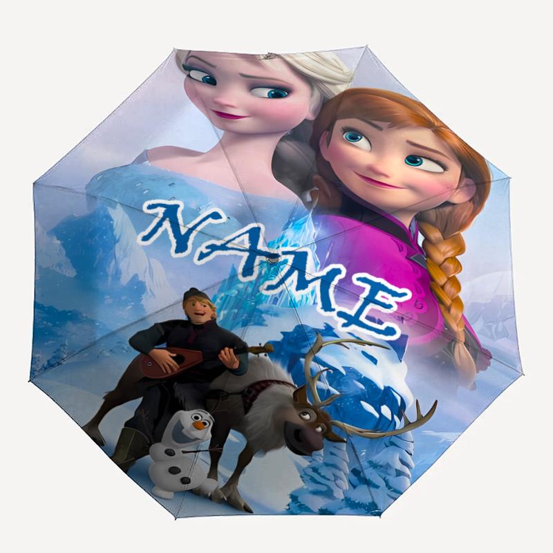 Personalized Name F-Frozen Print Umbrella - Automatic Open/Close, Eight-Rib Durable Frame, Automatic Folding Umbrella