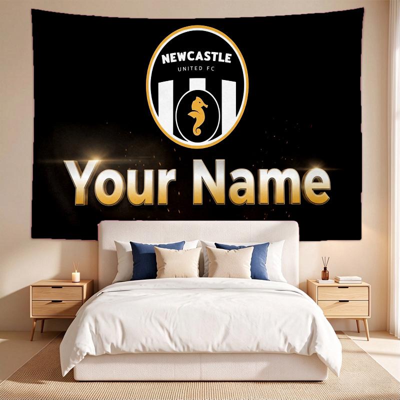Newcastle United Fc (19) Custom Name Tapestry Wall Hanging Tapestry Wall Art Decor for Bedroom Living Room