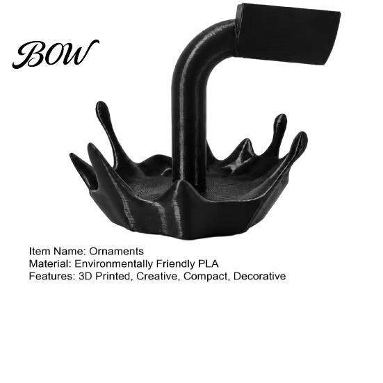 Decorative Wine Holder 3D Printed Crown Bottle Holder, Creative Spilled Splash Water Base Desktop Rack Rack, Minimalist Artistic Stand for Home