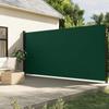 VidaXL Retractable Side Awning Dark Green 200x600 Cm, Garden Privacy Screen, Balcony Windbreak, Outdoor Screen, 4004560