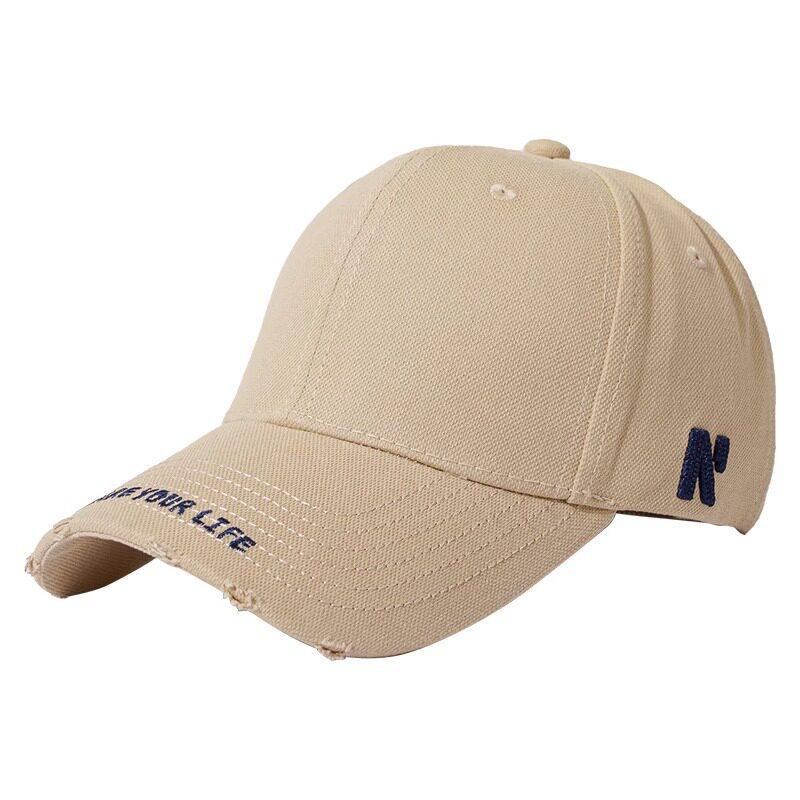 American baseball cap female face small cap men's trendy brand retro hat enlarged and deepened hard top wide brim