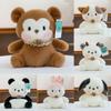 Cat Panda Rabbit Plush Toys With Lace Scarf Decoration For Kids Giving Gift