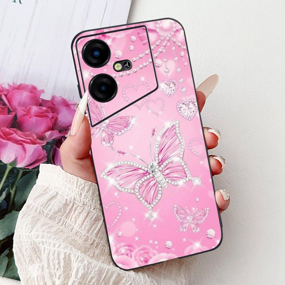 6,82'' Для Tecno Pova Neo3 LH6n Задняя крышка Для Tecno Pova Neo 3 Чехол Силиконовый Роскошный Модный Милый Мультяшный Кот Ударопрочный Funda