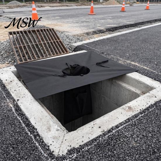 Job Site Maintenance Tool Catch Basin Drain Filter, 48x48x22 Inch Filter for Stormwater Drainage, Construction Control Sediment & Debris Guard