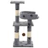 Cat Scratching Post with Sisal Posts 65 cm Paw Print Design Grey