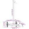 Bicycle Trailer Black 122 x 53 x 28 cm Iron