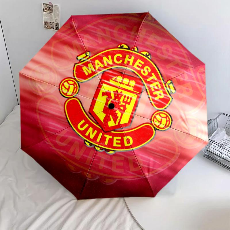 Man Utd2pattern, automatic folding umbrella, portable and foldable design, 8 ribs, a Christmas or birthday gift.