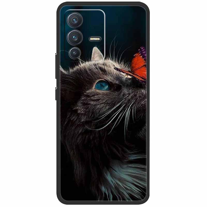 Для vivo V23 5G Чехол V2130 Силиконовый Милый Космический ТПУ Черные Оболочки для Vivo V23 Pro Чехол Бампер V2132 для vivoV23 V 23 V23Pro Сумка