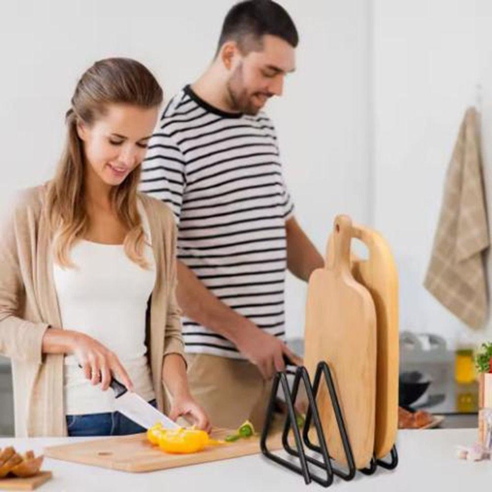 Wear-resistant Cooking Pallet Triangle Rack Anti-rust Chopping Board Holder Kitchen Use