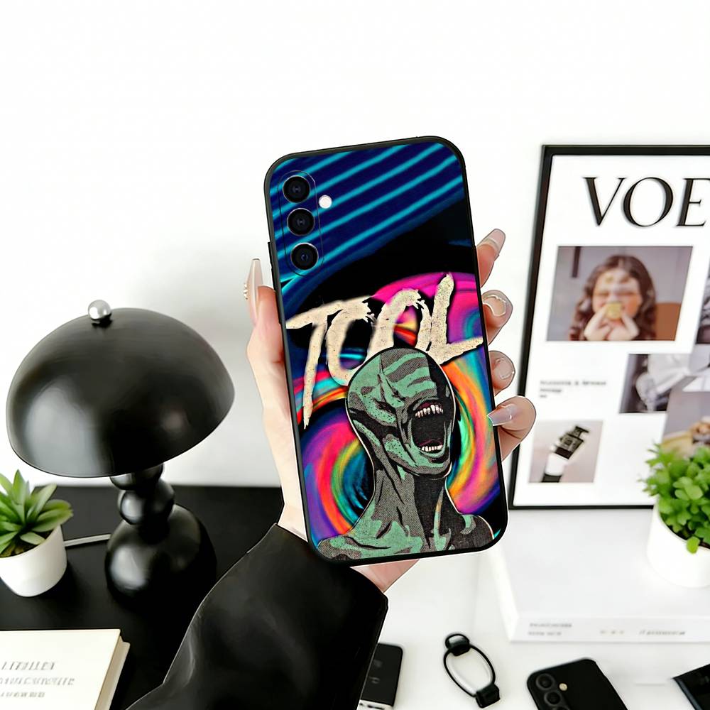 Music T-Tool B-Band R-Rock Phone Case Black Silicone Soft For Samsung Galaxy A73,A72,A71,A70,A53,A52,A51