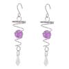 2Pcs Gazing Ball Spiral Tail Wind Spinner Stabilizer Stainless Steel Spiral Wind Chimes for Outside