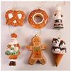 New Christmas Plastic Gingerbread Man Pendant Christmas Tree Pendant Decoration Supplies Atmosphere Decoration Ornament