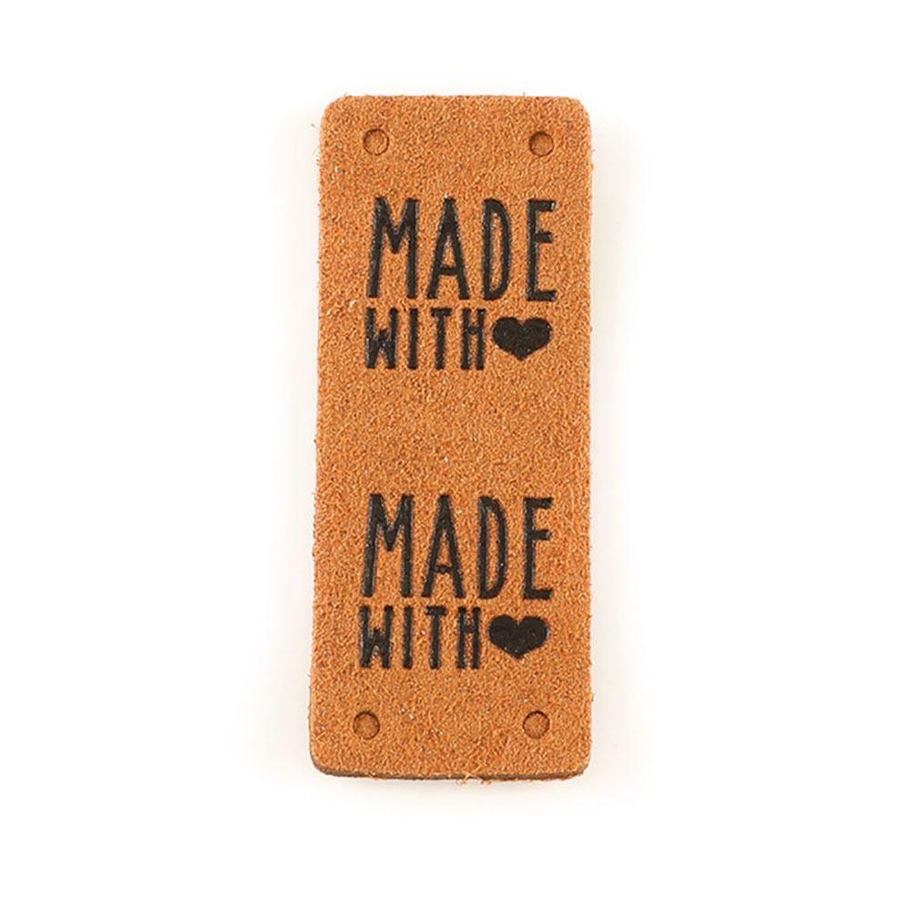 20Pcs Knitting Accessories Embossed Tag Sewing Embellishment Garment Labels Faux Leather Label  Bags
