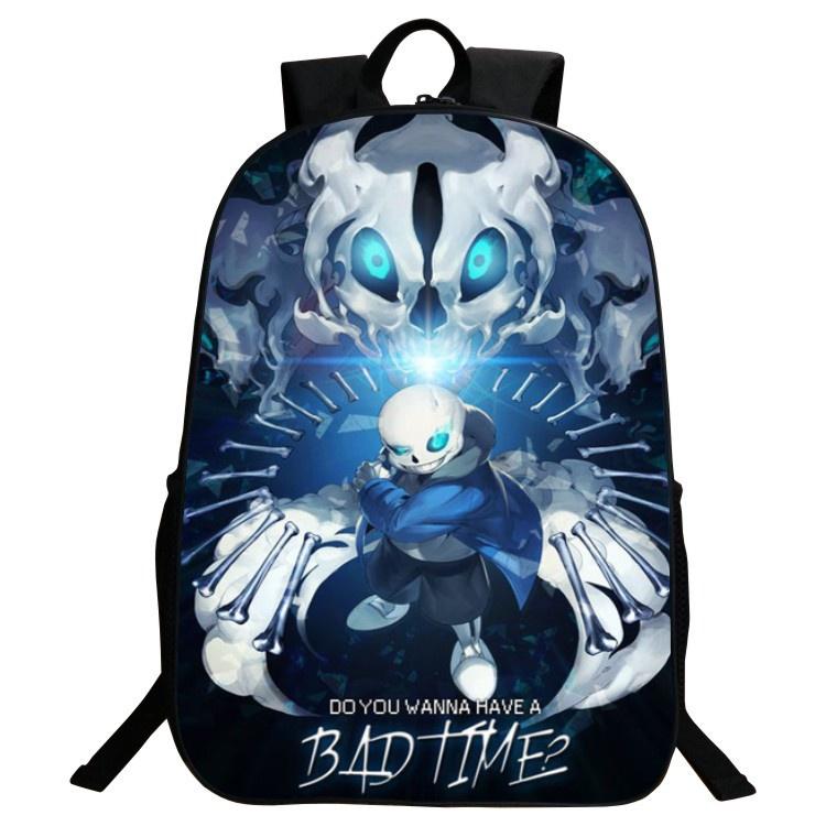 Детский рюкзак Undertale Sans 16 дюймов из прочного полиэстера с регулируемыми мягкими плечевыми ремнями