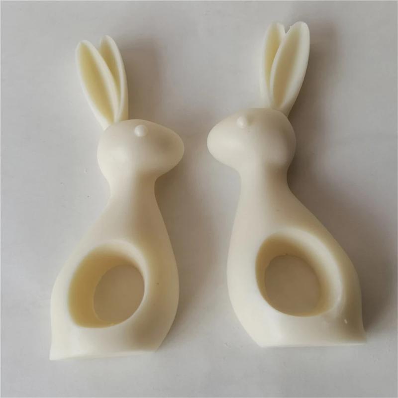3D Кролик силиконовая форма для свечей DIY животное кролик ароматизированный свечной производитель диффузор камень гипс мыло смола форма для ароматерапии