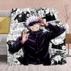 Фланелевое одеяло Аниме Jujutsu Kaisen - Мягкое, теплое, идеально подходит для дивана, кровати, кемпинга, путешествий, офиса, домашнего декора -QJY