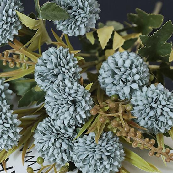 Искусственный цветочный шар 5 голов реалистичные устойчивые к УФ-излучению искусственные хризантемы