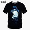 Space Astronaut Design Summer Men's/women's New Round Neck Short Sleeve 3D Printing T-shirt Couple T-shirt