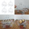 4pcs Chocolate Box Classical White Iron Wedding Favor Boxes For Party Easy To Assemble Pumpkin Carriage Shape Holder