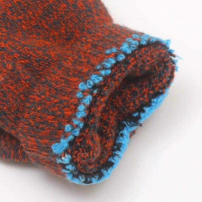 Детские перчатки с половиной пальца, жаккардовые цветные осенне-зимние теплые перчатки для детей, студенческие детские перчатки для письма