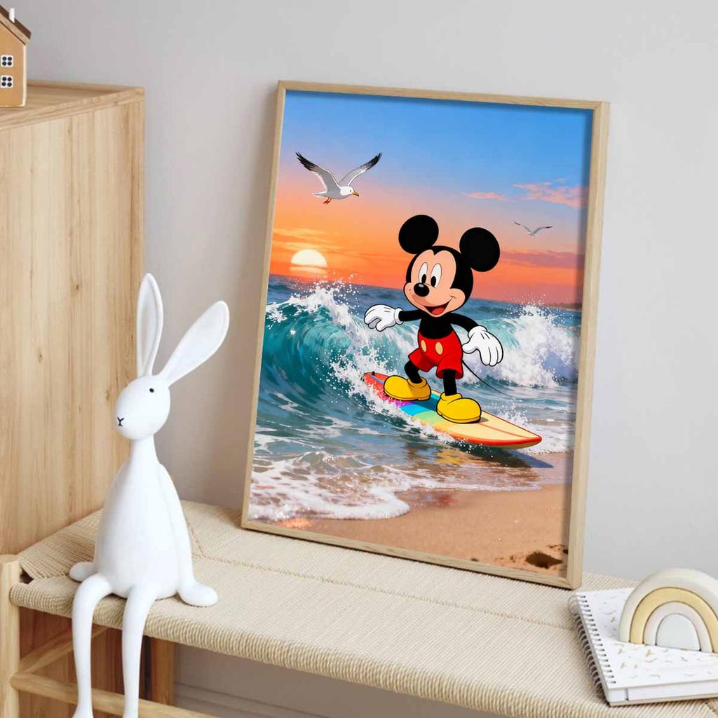 Disney Набор для алмазной мозаики ручной работы DIY 5D декор для дома подарок уникальный креативный серфинг Микки пляж океан закат атмосфера идея